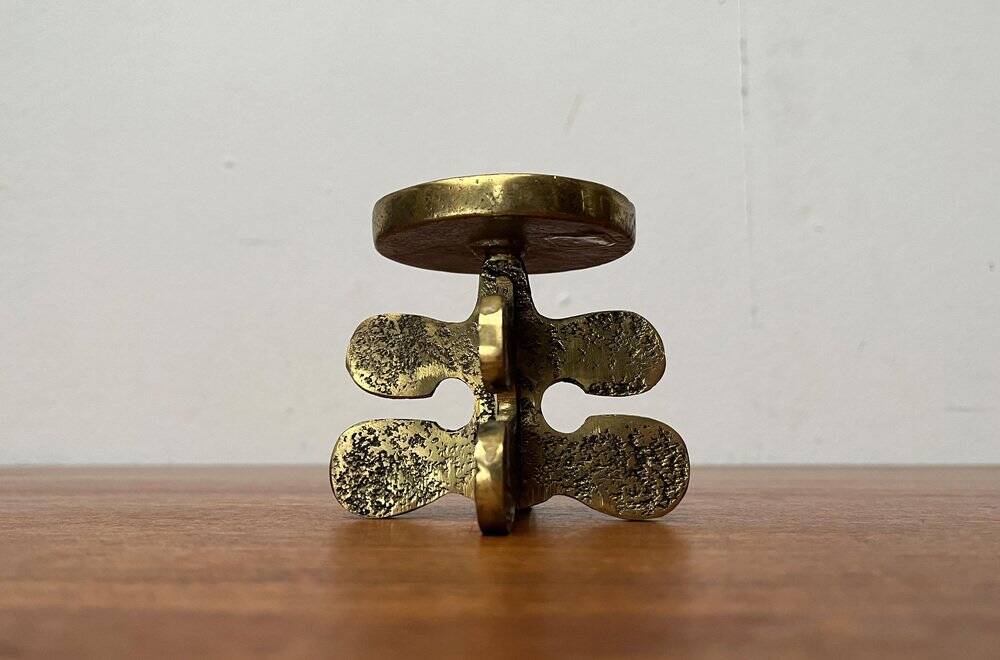 Vintage brutalist bronze chandelier by Gallo, 1970s.