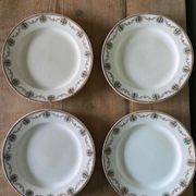 Set of 4 old flat plates in Terre de Fer, Cadiz L&G