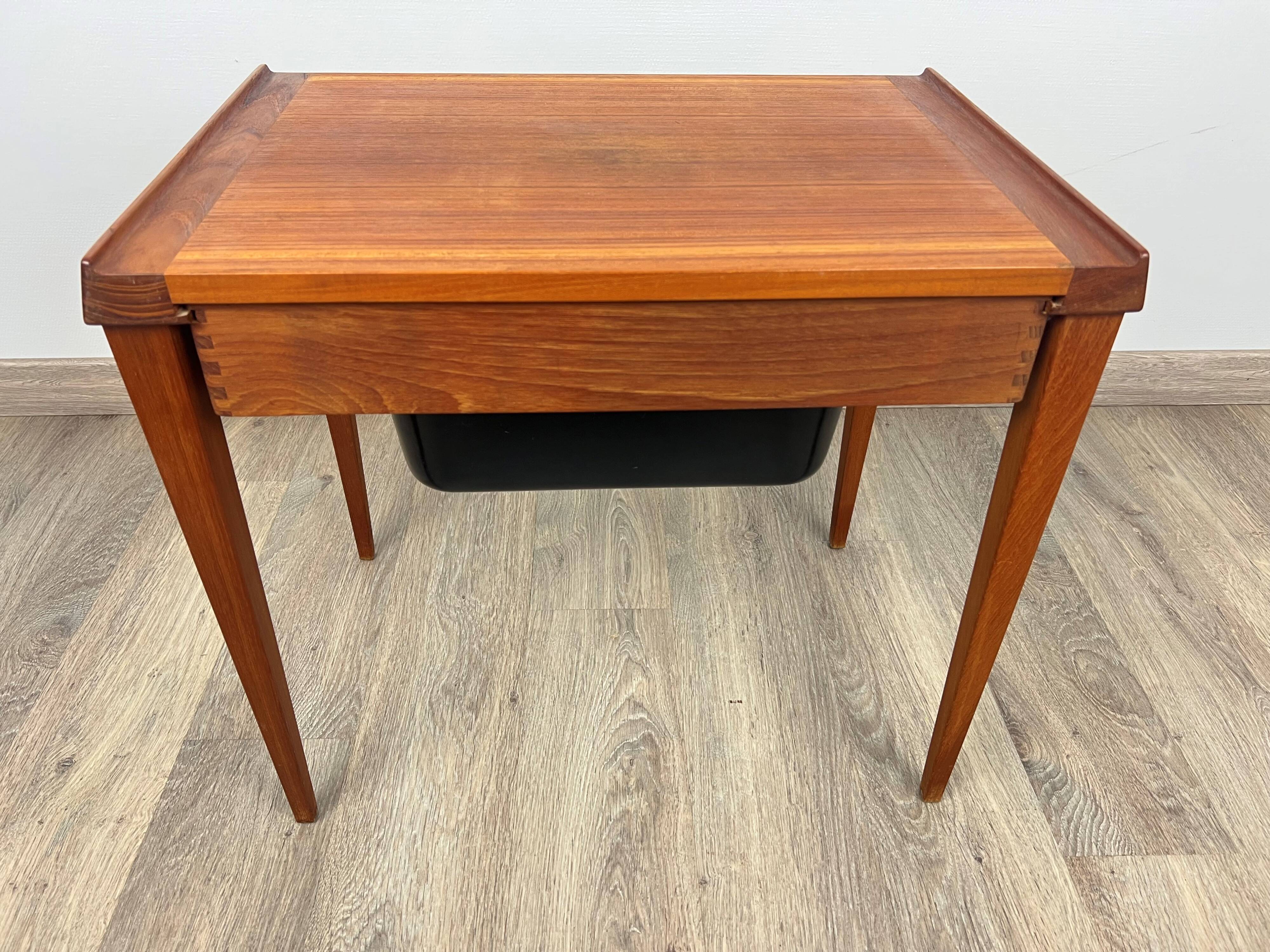 Scandinavian teak sewing table