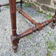 Writing table or wooden desk, Louis XIII style, turned legs, vintage