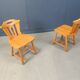 Mid century brutalist dining chairs, 1960s set of 4