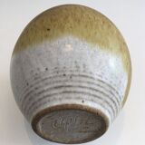 Vase soliflore en grès. signé de l'artiste suisse Edouard Chapallaz