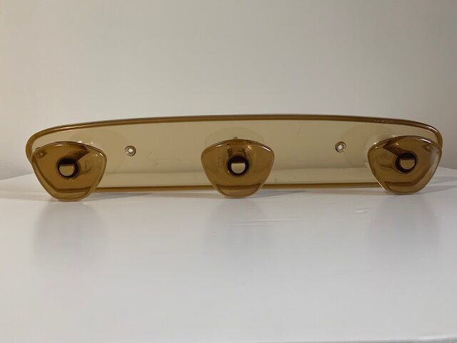 Smoked plastic coat rack