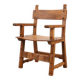 Rustic carved oak Iberian side chair, Spain ca. 1900