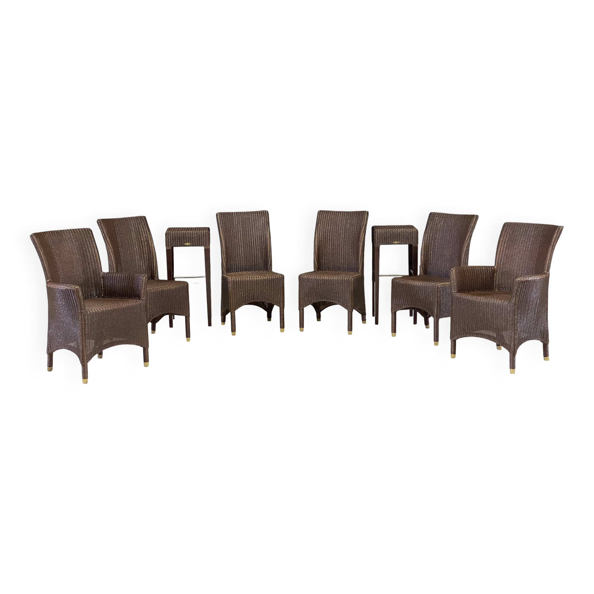 Vincent Sheppard wicker dining set, 8 pieces