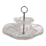 Glass paste compote 1960s Height 25 cm