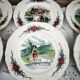 Set of 6 dessert plates Sarreguemines model Obernai
