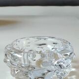 Elegant Empty pocket/ashtray organic floral shape. In crystal. Charles Schneider style. Diam 12 cm