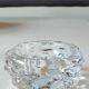 Élégant Vide poche/Cendrier forme florale organique. En cristal. Style Charles Schneider. Diam 12 cm