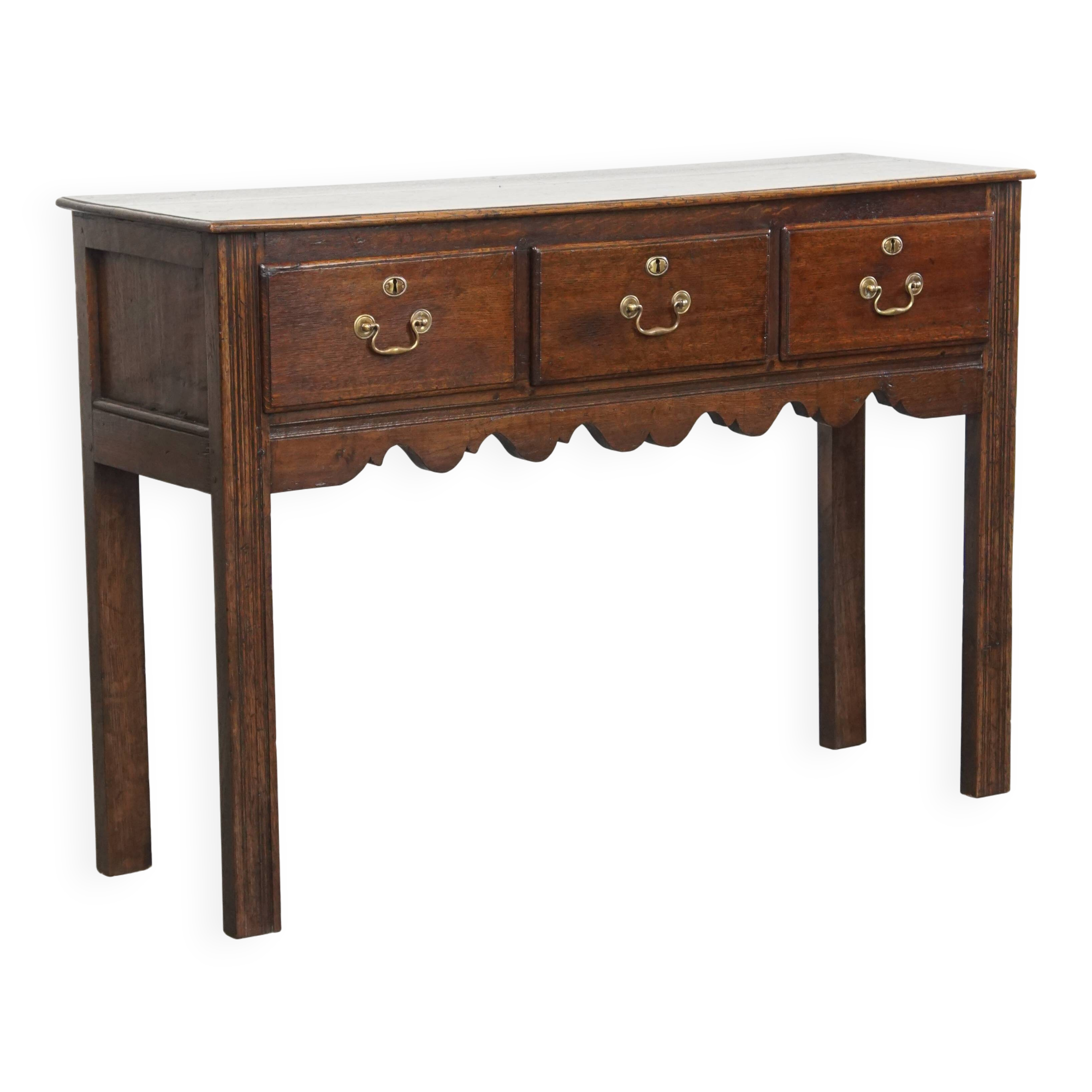 Antique English Oak Side Table / Hall Table from the 19th Century