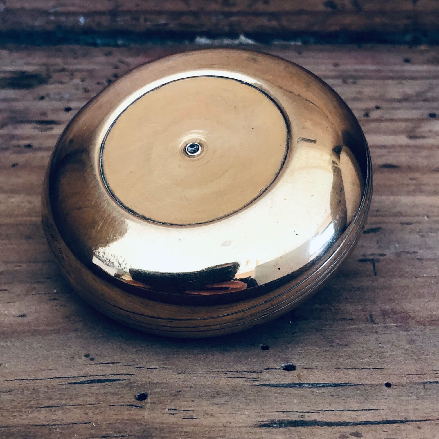 Vintage brass pocket ashtray