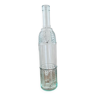 Bouteille/carafe en verre taillé transparent