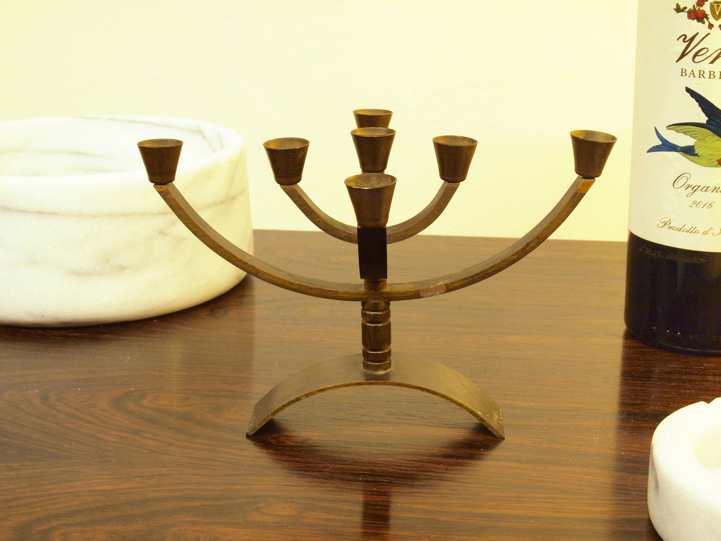 Bronze Menorah, made in Israel, 1970