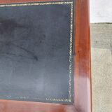 Black leather desk with extensions