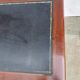 Black leather desk with extensions