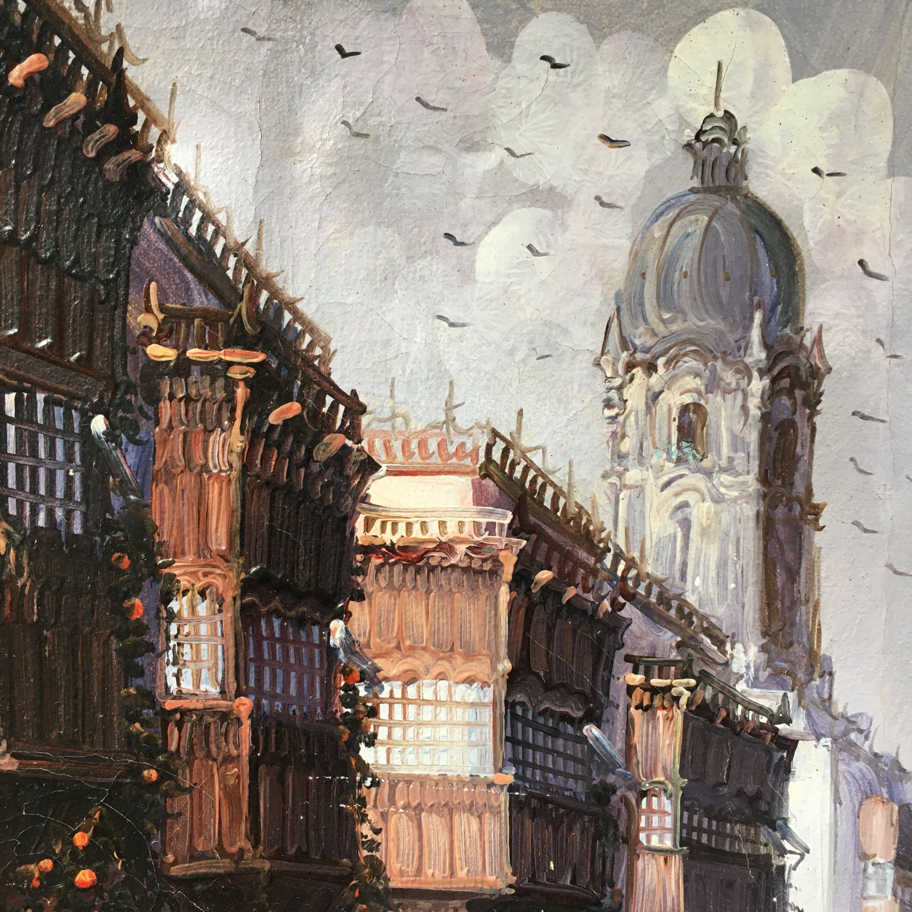 Painting old Italian scene