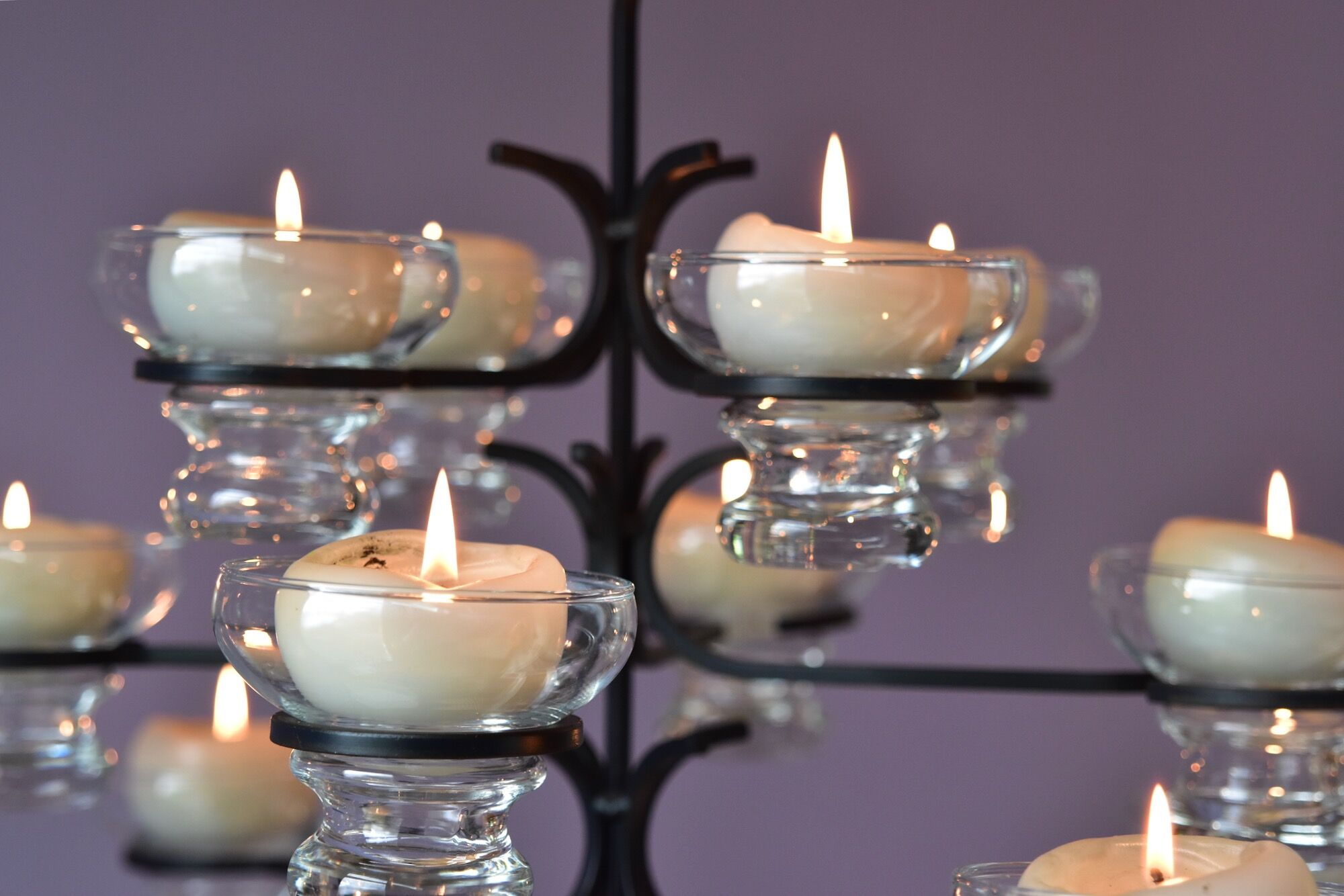 Skandinavien design twelve lights chandelier 1960's metal glass