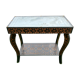Carved wooden quadrupedal pedestal table