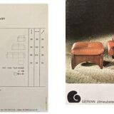 Ranger lounge chair with ottoman by Erik Deforce for Gervan Belgium, 1970.
