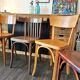 Baumann Stella and Luterma series of 6 mismatched bistro chairs