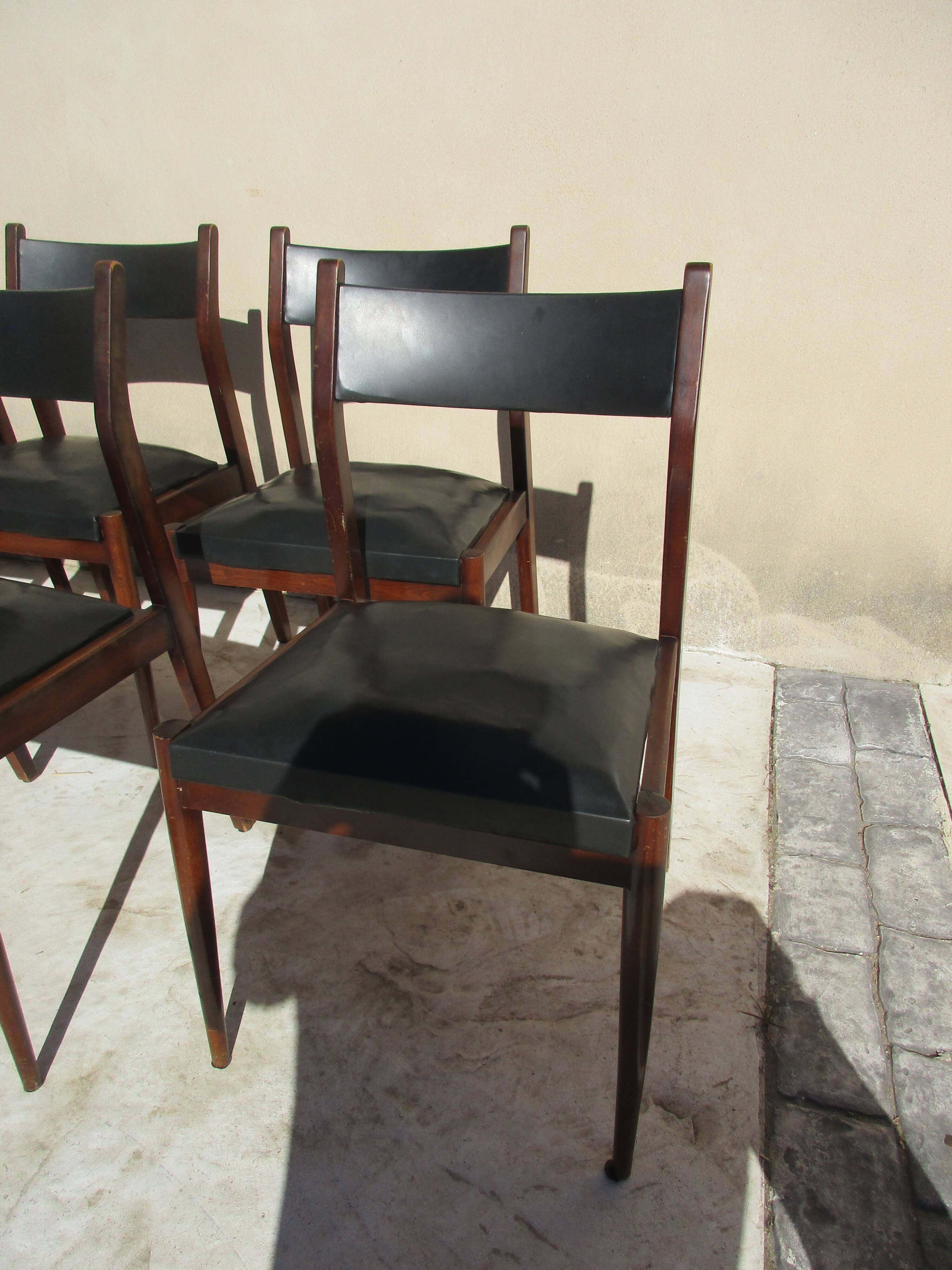 Lot of 6 chairs, 50s