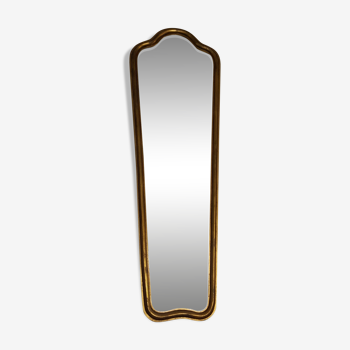 Miroir ancien doré à la feuille  d'or 100x33cm