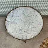 Marble and brass coffee table