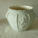 Glazed biscuit earthenware planter