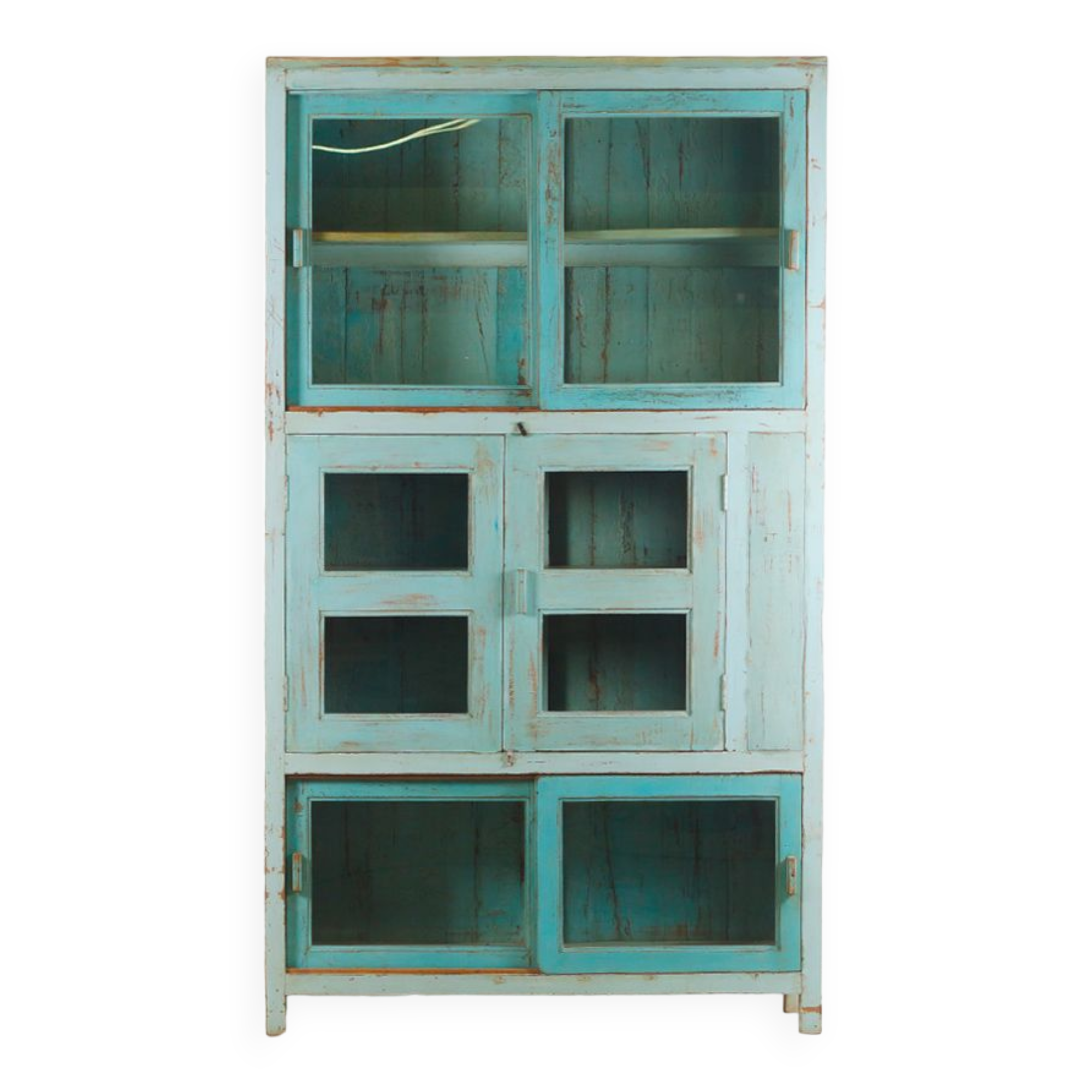 Large glass bookcase cabinet