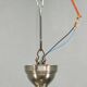 1930s Art Deco Nickel and Glass Chandelier, Czechoslovakia