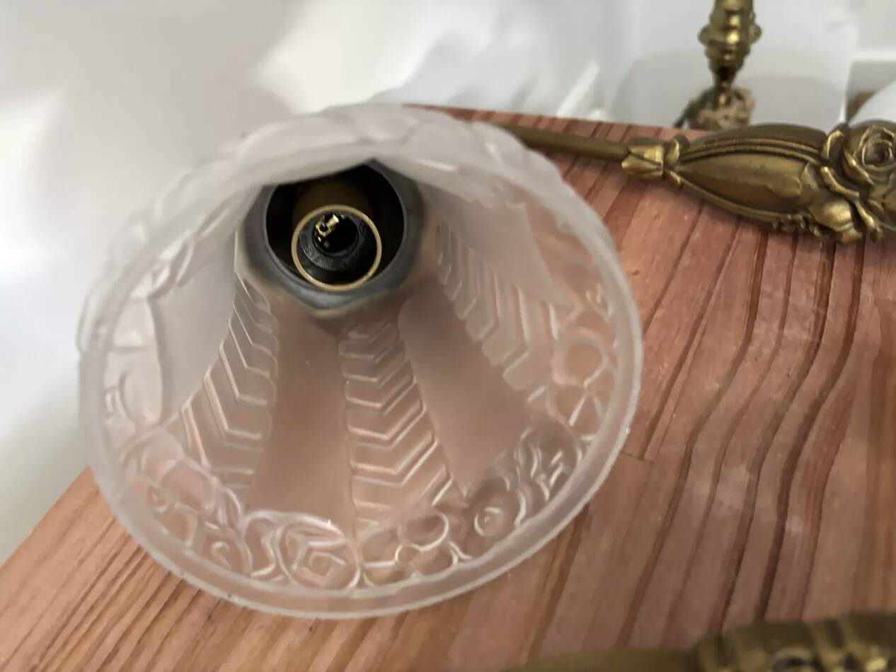 Antique pair of Art Deco wall sconces