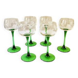 Set of 6 Alsatian wine glasses