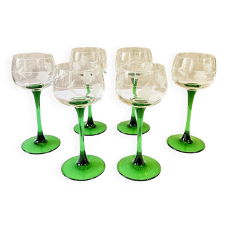 Ensemble de 6 verre à vin alsaciens