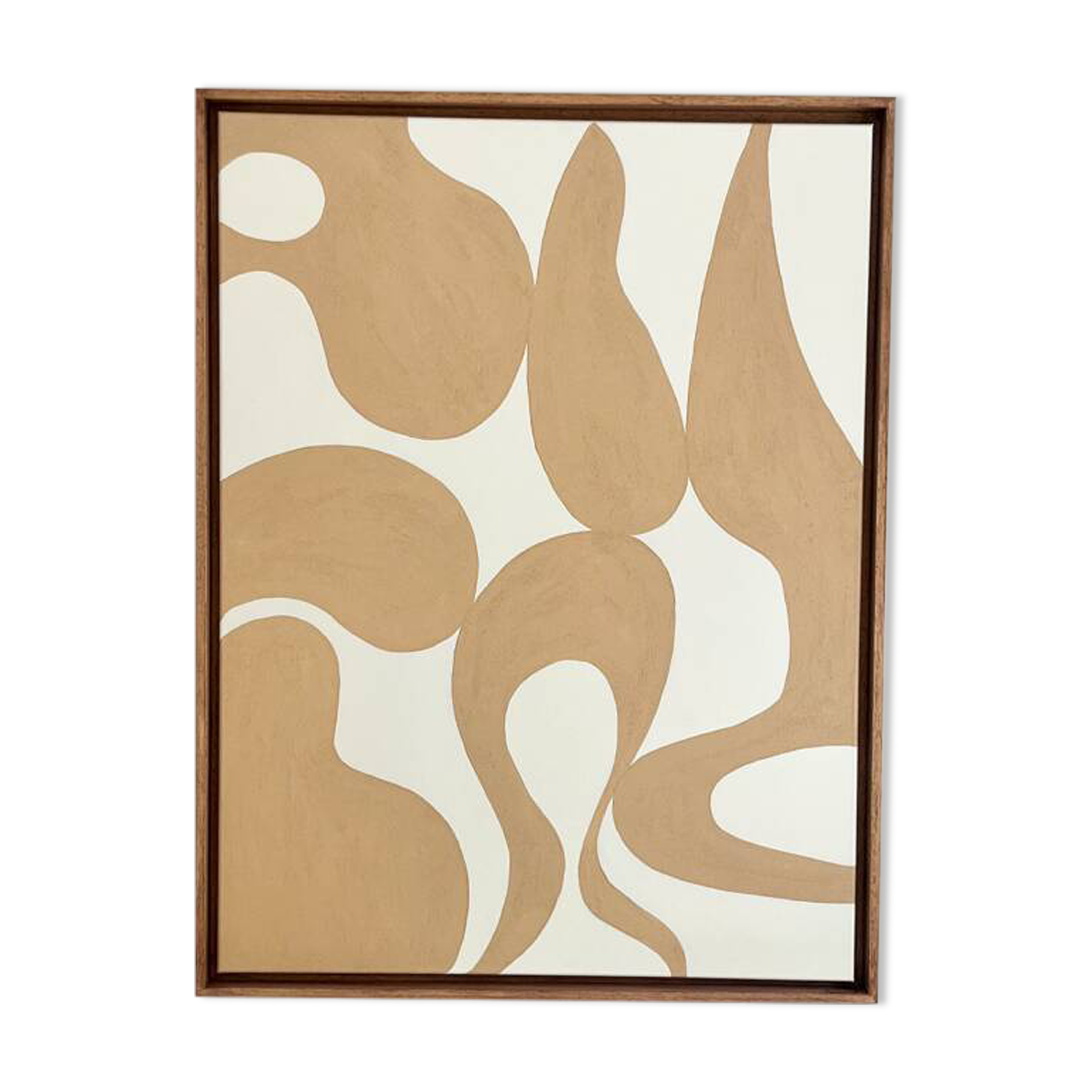 Beige and cream organic relief table.