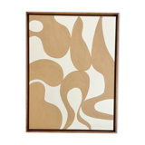 Beige and cream organic relief table.