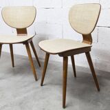 Pair of Baumann chairs No. 831 G1 "design Max Bill" 1960