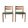 Pair of chairs by JL Moller for Hojbjerg Denmark 1960s teak
