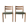 Paire de chaises en teck par JL Moller pour Højbjerg Danemark années 1960