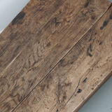 French 19th century farmhouse rustic natural chestnut coffee table