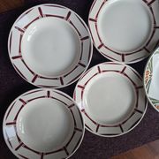 Antique Art Deco plates from the 1930s by Badonviller and Labrut brothers.
