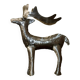 Sculpture de renne suédoise en étain/métal