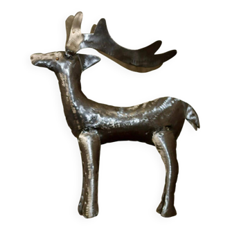 Swedish Pewter/Metal Reindeer Sculpture