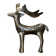 Sculpture de renne suédoise en étain/métal