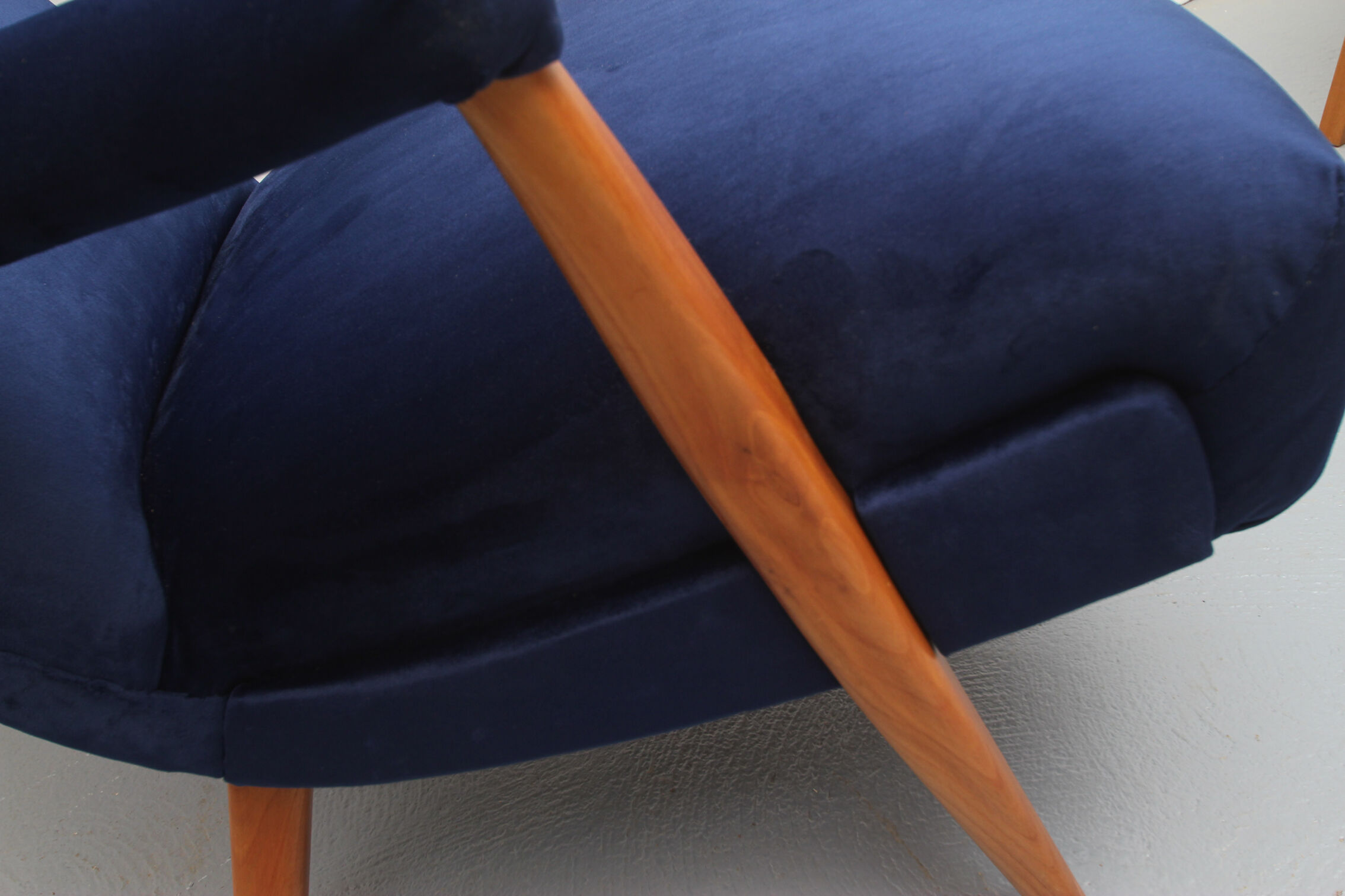 1950s highjack chair with stool, completely restored