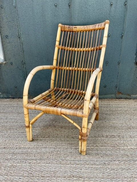 Vintage rattan armchair