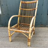 Vintage rattan armchair