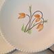 Badonviller Lunéville k&g flat faience plates vintage tulip decor