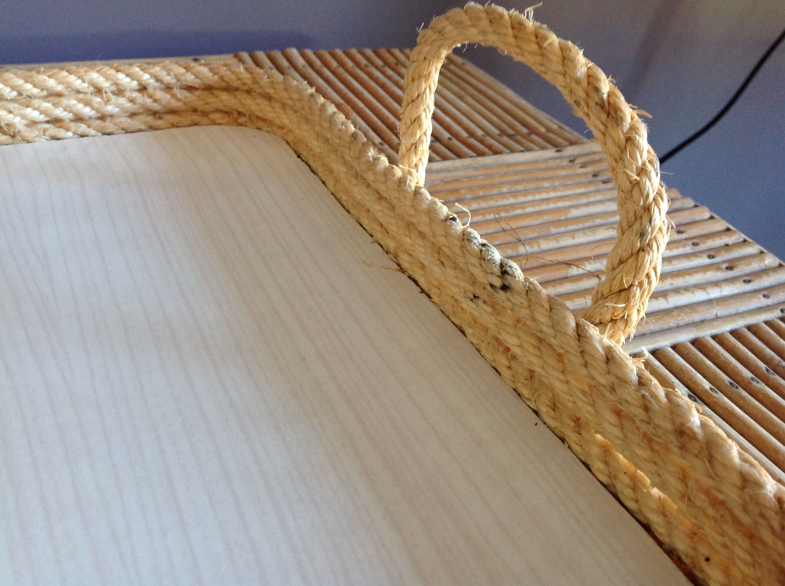 String and formica tray