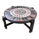 Round coffee table Roger Capron herbarium terracotta