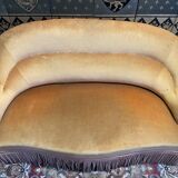 Sofa - Napoleon III toad bench in GOLD velvet